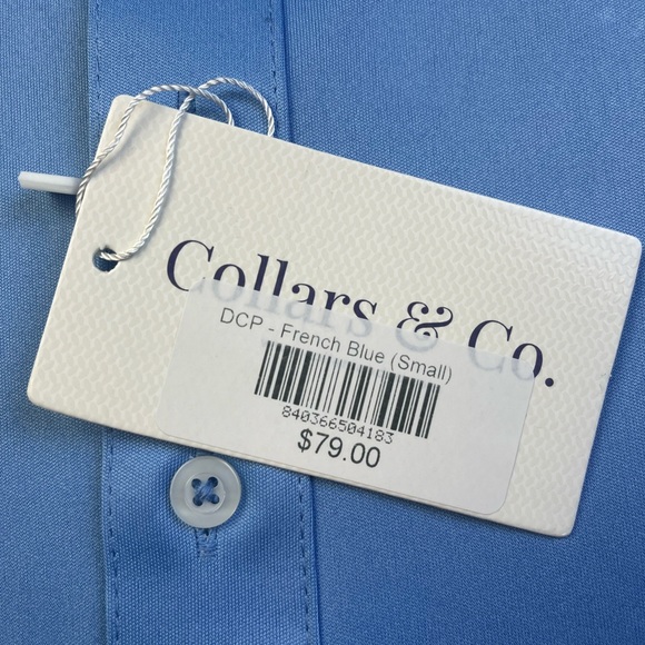Collar & Co. Semi-Spread Collar Polo French Blue R126 - Picture 6 of 9